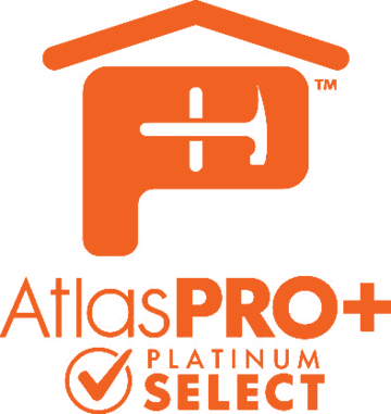 Atlas PRO+ Platinum Select roofing contractor badge